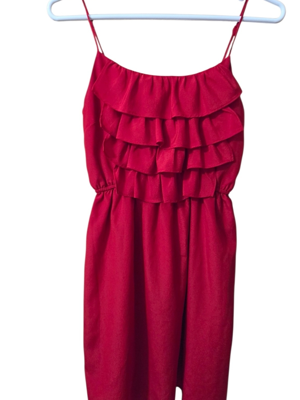 Forever 21 Red Ruffle Mini Dress